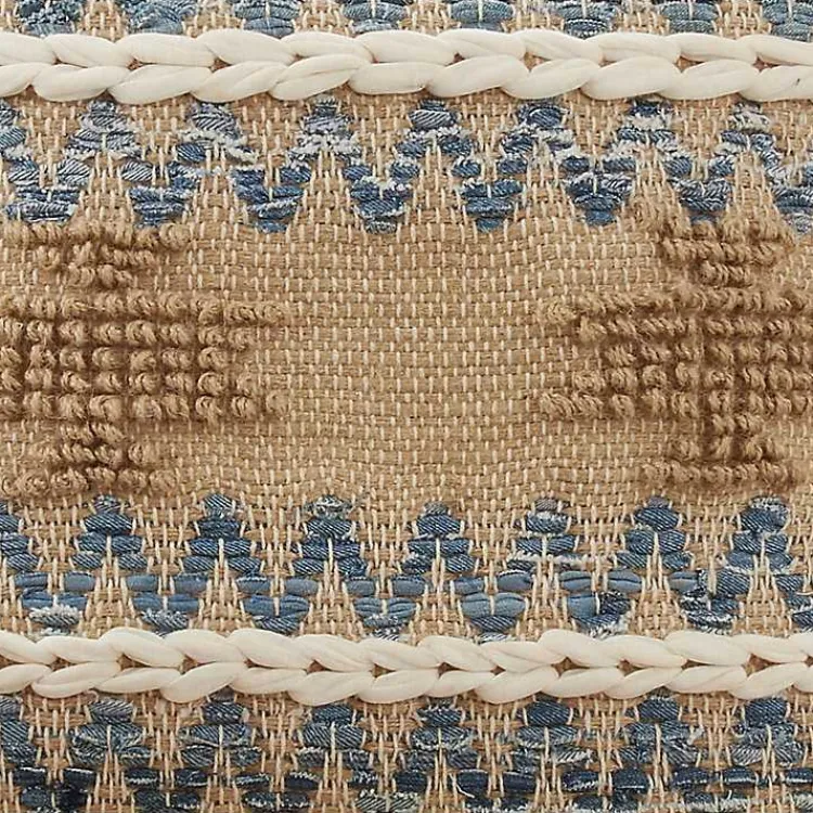 Pillows>Kirklands Home Natural Multi Texture Chindi Jute Pillow Tan