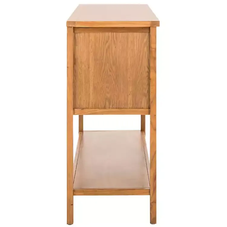Kirklands Home Natural Oak 4-Drawer Charlotte Sideboard Brown Discount