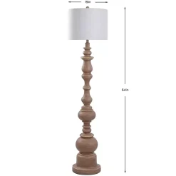 Kirklands Home Natural Oak Spindle Holland Floor Lamp Tan Discount