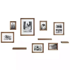 Kirklands Home Natural 10-pc. Gallery Wall Frame and Shelf Set Brown Hot