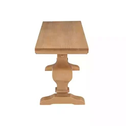 Kirklands Home Natural Pine Wood Knotted Column Bench Tan Best