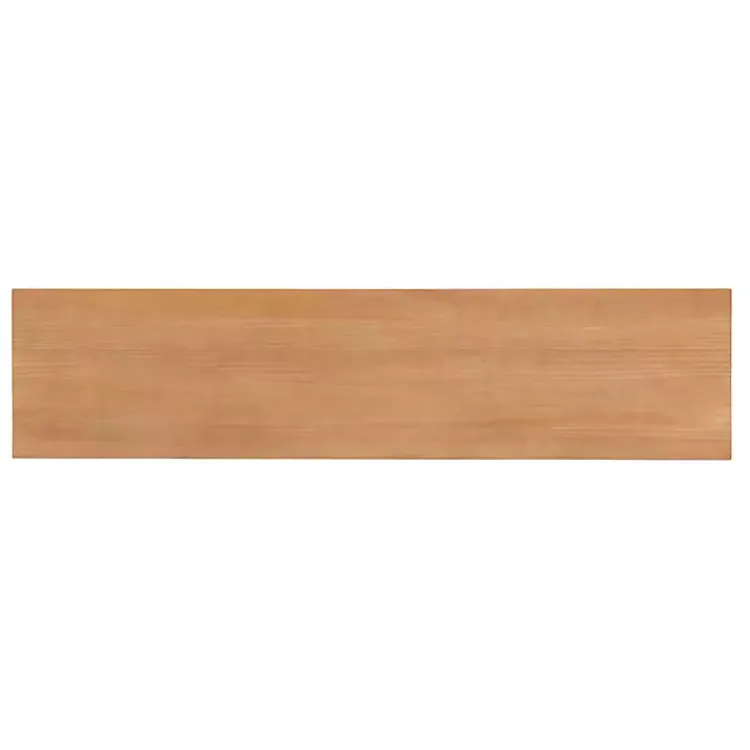 Kirklands Home Natural Pine Wood Knotted Column Bench Tan Best