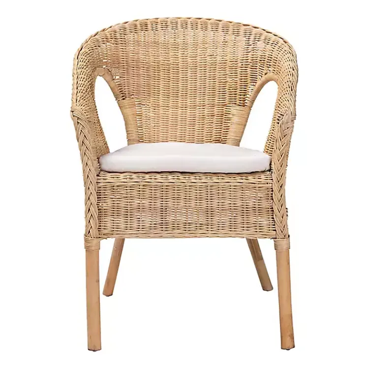 Kirklands Home Natural Rat Abbey Dining Chair Tan New