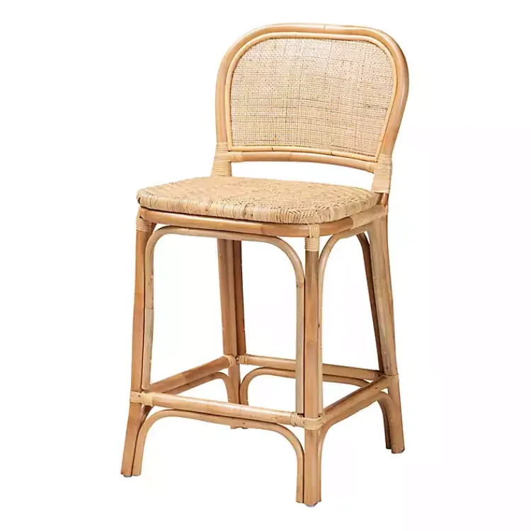 Kirklands Home Natural Rat Adrena Counter Stool Tan Best