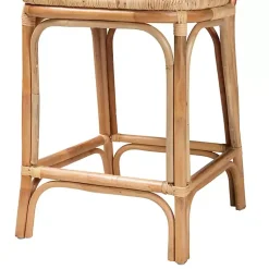 Kirklands Home Natural Rat Adrena Counter Stool Tan Best
