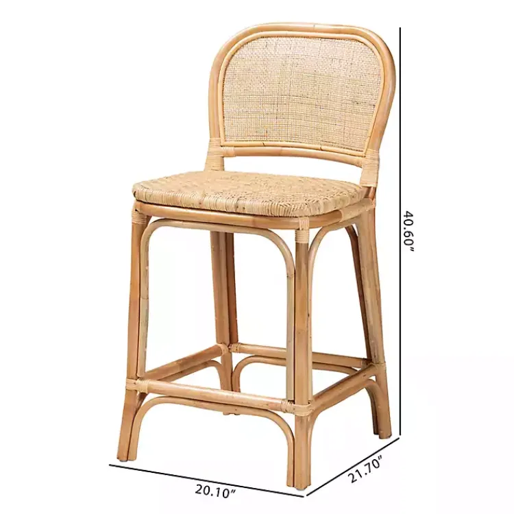 Kirklands Home Natural Rat Adrena Counter Stool Tan Best