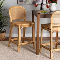 Kirklands Home Natural Rat Adrena Counter Stool Tan Best