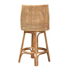 Kirklands Home Natural Rattan Bella Swivel Bar Stool White Online