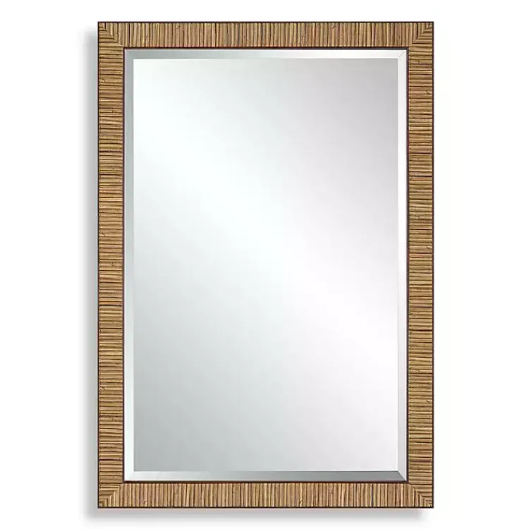 Kirklands Home Natural Rattan Beveled Wall Mirror Online