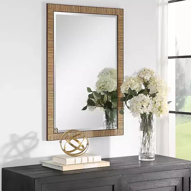 Kirklands Home Natural Rattan Beveled Wall Mirror Online