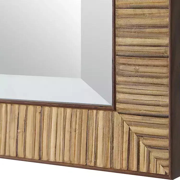 Kirklands Home Natural Rattan Beveled Wall Mirror Online
