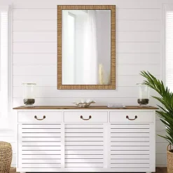 Kirklands Home Natural Rattan Beveled Wall Mirror Online
