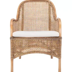 Kirklands Home Natural Rattan Charlie Accent Chair White Best