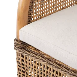 Kirklands Home Natural Rattan Charlie Accent Chair White Best