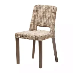 Kirklands Home Natural Rattan Cutout Back Dining Chair Brown Outlet