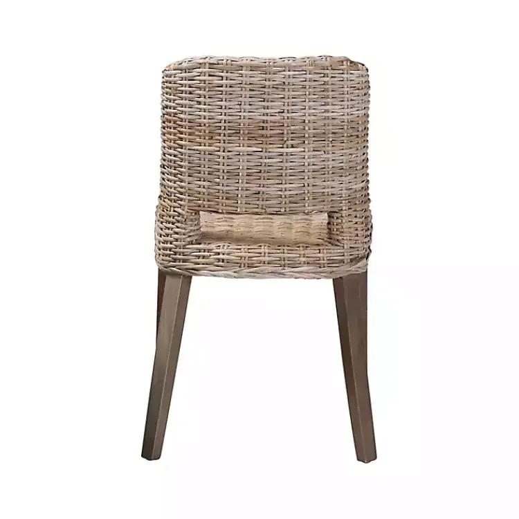 Kirklands Home Natural Rattan Cutout Back Dining Chair Brown Outlet