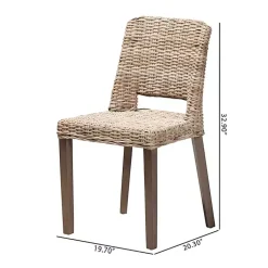 Kirklands Home Natural Rattan Cutout Back Dining Chair Brown Outlet