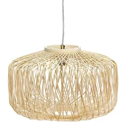 Kirklands Home Natural Rat Geometric Pendant Light Tan