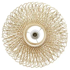 Kirklands Home Natural Rat Geometric Pendant Light Tan
