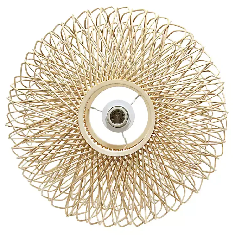 Kirklands Home Natural Rat Geometric Pendant Light Tan