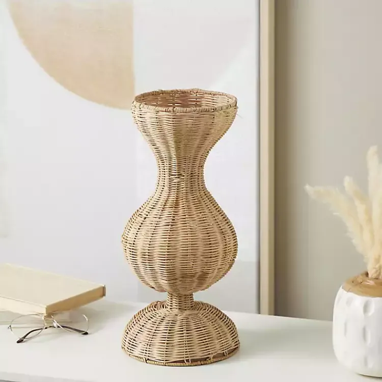 Vases>Kirklands Home Natural Rat Hourglass Vase Tan
