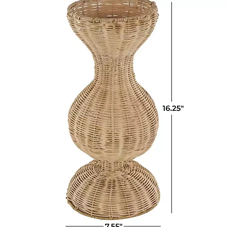 Vases>Kirklands Home Natural Rat Hourglass Vase Tan