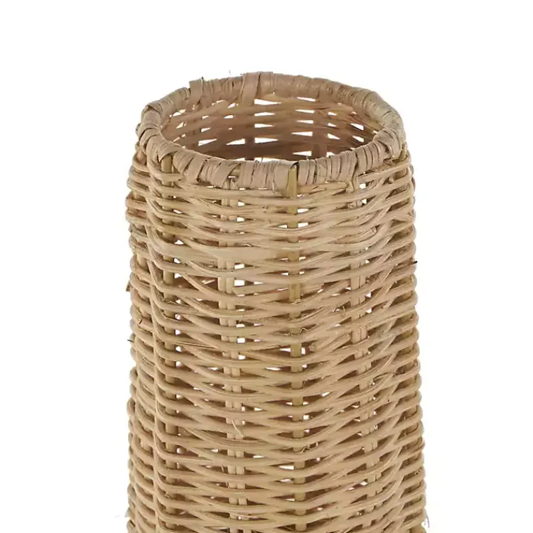 Vases>Kirklands Home Natural Rattan Hourglass Vase Brown