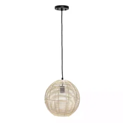 Kirklands Home Natural Rat Sphere Pendant Light Tan Sale