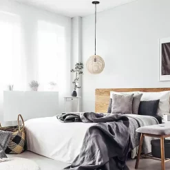 Kirklands Home Natural Rat Sphere Pendant Light Tan Sale