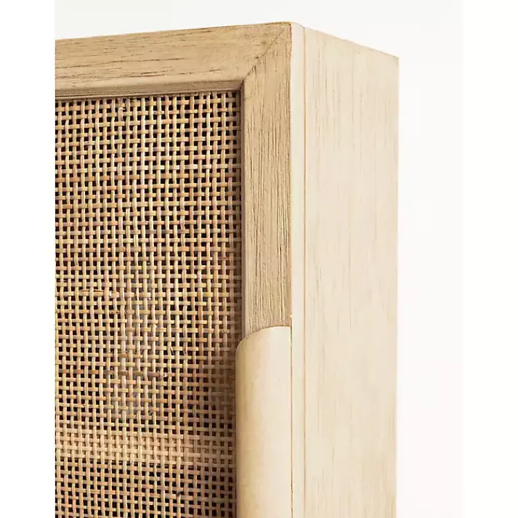 Kirklands Home Natural Rattan Wall Cabinet with Shelf Hot