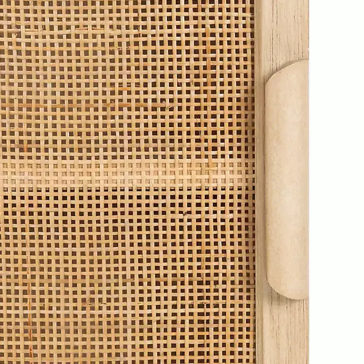 Kirklands Home Natural Rattan Wall Cabinet with Shelf Hot