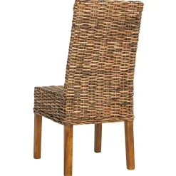 Kirklands Home Natural Rattan Wood Woven 2-pc. Dining Chair Set Brown Outlet