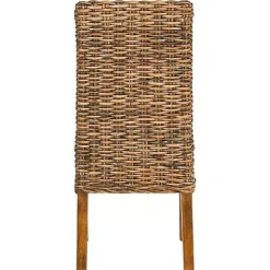 Kirklands Home Natural Rattan Wood Woven 2-pc. Dining Chair Set Brown Outlet