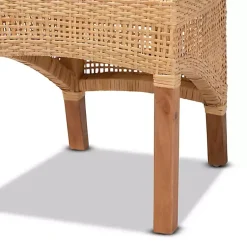 Kirklands Home Natural Rat Woven Back Dining Chairs, Set of 2 Tan