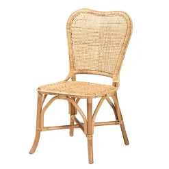 Kirklands Home Natural Rat Woven Irene Dining Chair Tan Discount