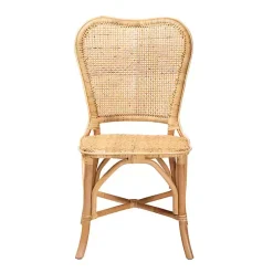 Kirklands Home Natural Rat Woven Irene Dining Chair Tan Discount
