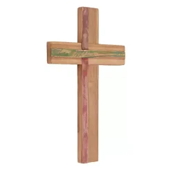 Kirklands Home Natural Reclaimed Wood Cross Wall Plaque Brown Sale