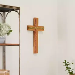 Kirklands Home Natural Reclaimed Wood Cross Wall Plaque Brown Sale