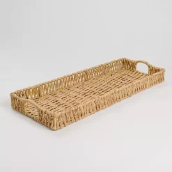 Decorative Trays>Kirklands Home Natural Recgular Water Hyacinth Tray Tan