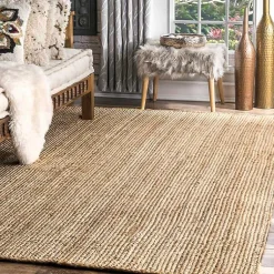 Kirklands Home Natural Reno Woven Accent Rug Tan