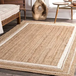 Kirklands Home Natural Renwick Braided Border Area Rug, 5x8 Best