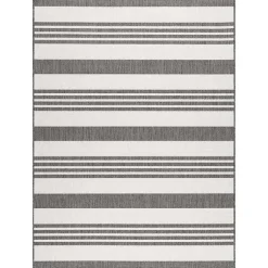 Kirklands Home Natural Robin Stripe Outdoor Rug, 5x7 Tan Best