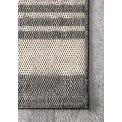 Kirklands Home Natural Robin Stripe Outdoor Area Rug, 6x9 Sale
