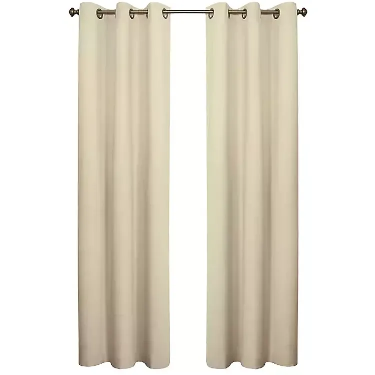 Kirklands Home Natural Room Darkening Curtain Panel Set, 72 in. Tan Hot
