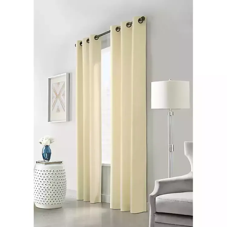 Kirklands Home Natural Room Darkening Curtain Panel Set, 72 in. Tan Hot