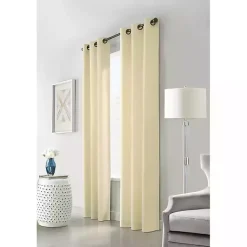 Kirklands Home Natural Room Darkening Curtain Panel Set, 84 in. Tan Outlet