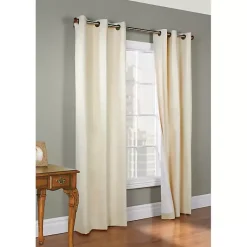 Kirklands Home Natural Room Darkening Curtain Panel Set, 95 in. Tan Hot