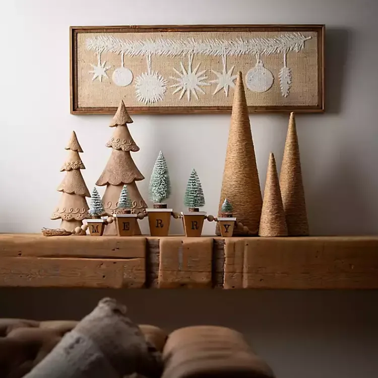Christmas Decorations>Kirklands Home Natural Rope Tabletop Christmas Trees, Set of 3 Tan