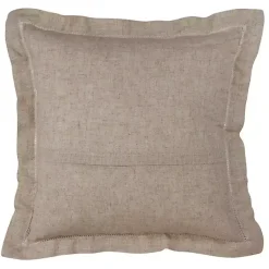 Pillows>Kirklands Home Natural Rustic Hemstitched Throw Pillow Tan