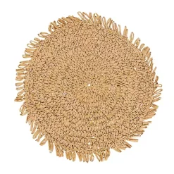 Kirklands Home Natural Rustic Raffia Placemats, Set of 4 Tan New